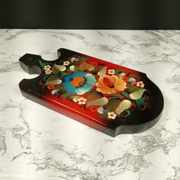 Bavarian Hand Painted Wall Decor Cutting Board Vintage - Picture 3 of 9